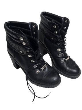 G By Guess Josine Heeled Boots Womens Size 8 Lace Up Ankle Booties
